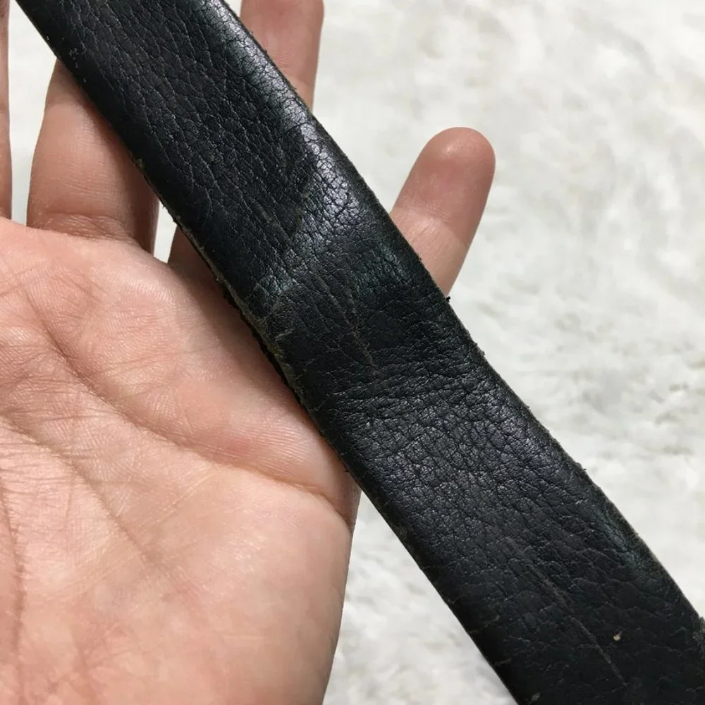 Dior Vintage Women’s Black Leather Belt Size 38
